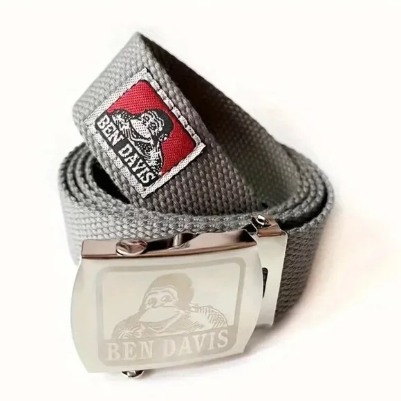 Ben Davis Belt Gray Web 47" at longest point. - Picture 5 of 5